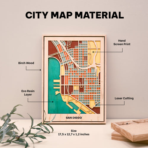 Bản Đồ Tranh Gỗ - Phía Bắc Nước Mỹ