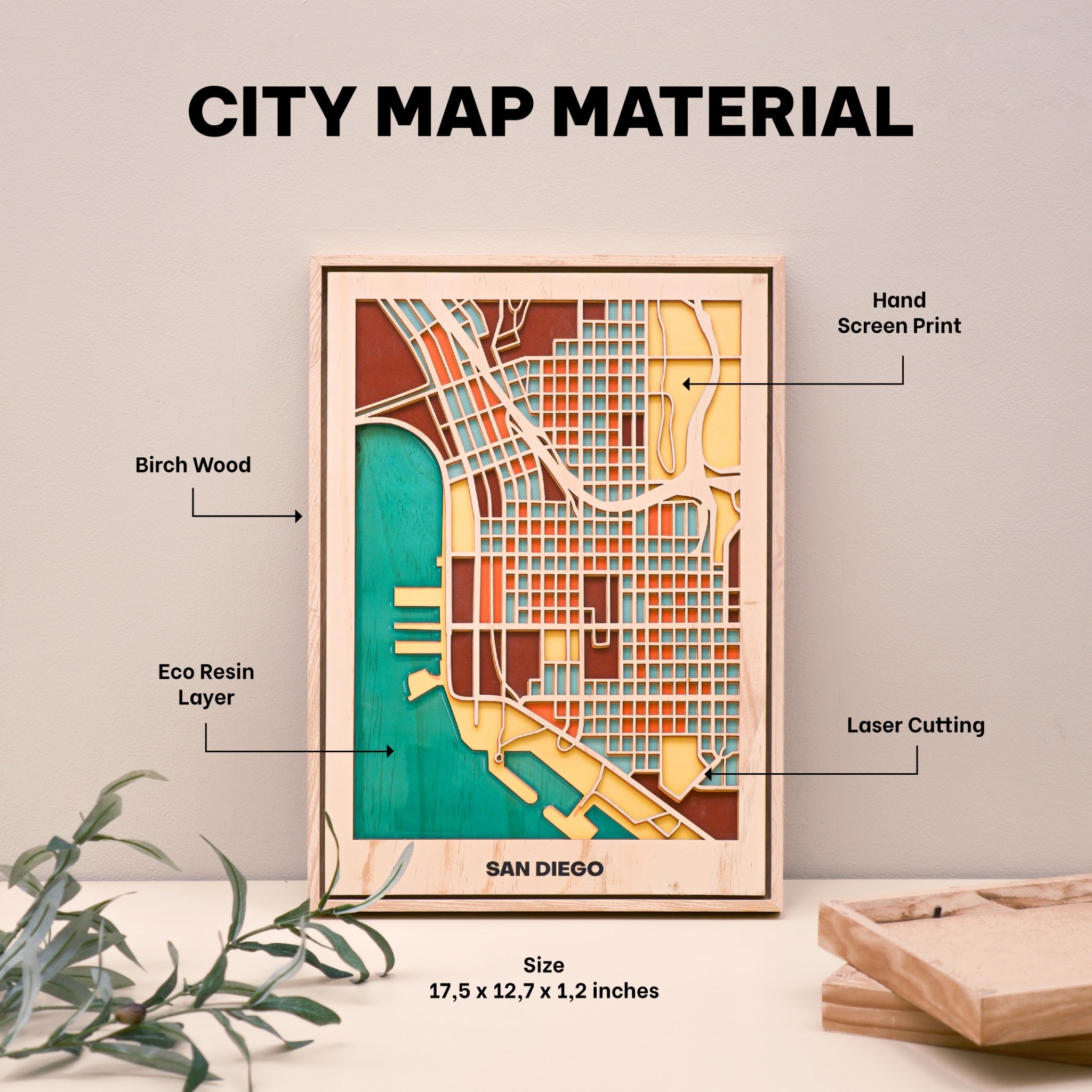 Bản Đồ Tranh Gỗ Việt Nam - Đà Nẵng