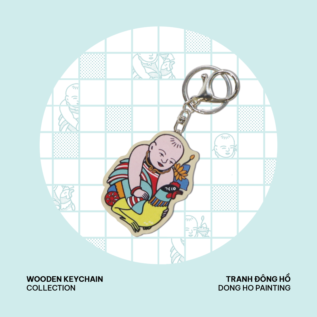 Móc Khóa Gỗ - Tranh Đông Hồ