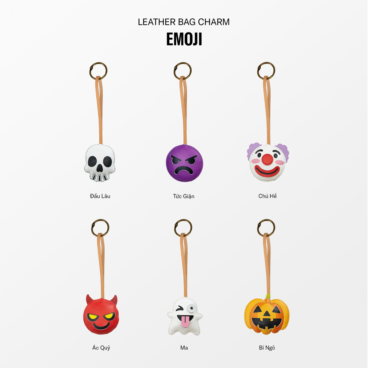 Móc Khóa Da Chủ Đề Emoji