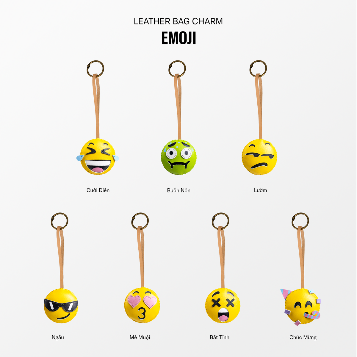 Móc Khóa Da Chủ Đề Emoji