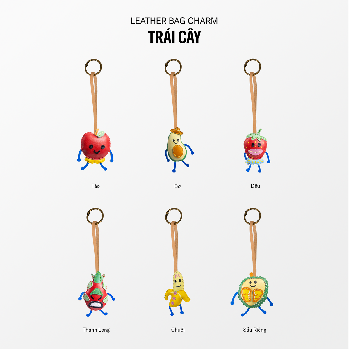 Móc Khóa Da Chủ Đề Trái Cây