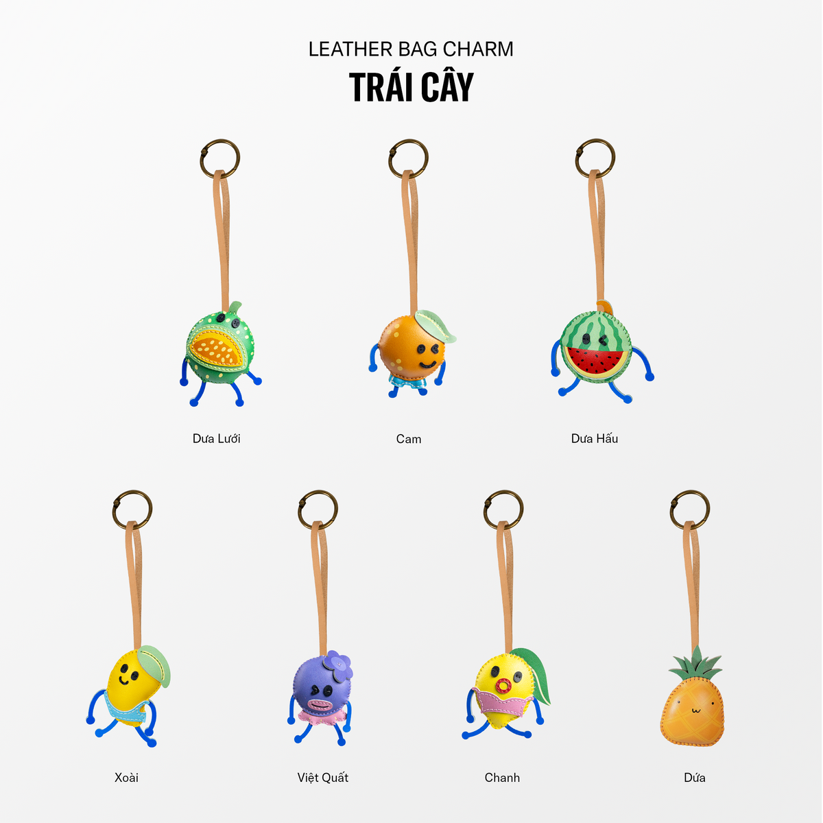 Móc Khóa Da Chủ Đề Trái Cây