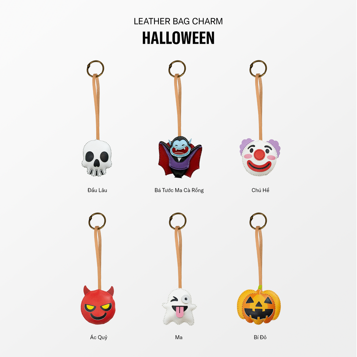Móc Khoá Da Chủ Đề Halloween