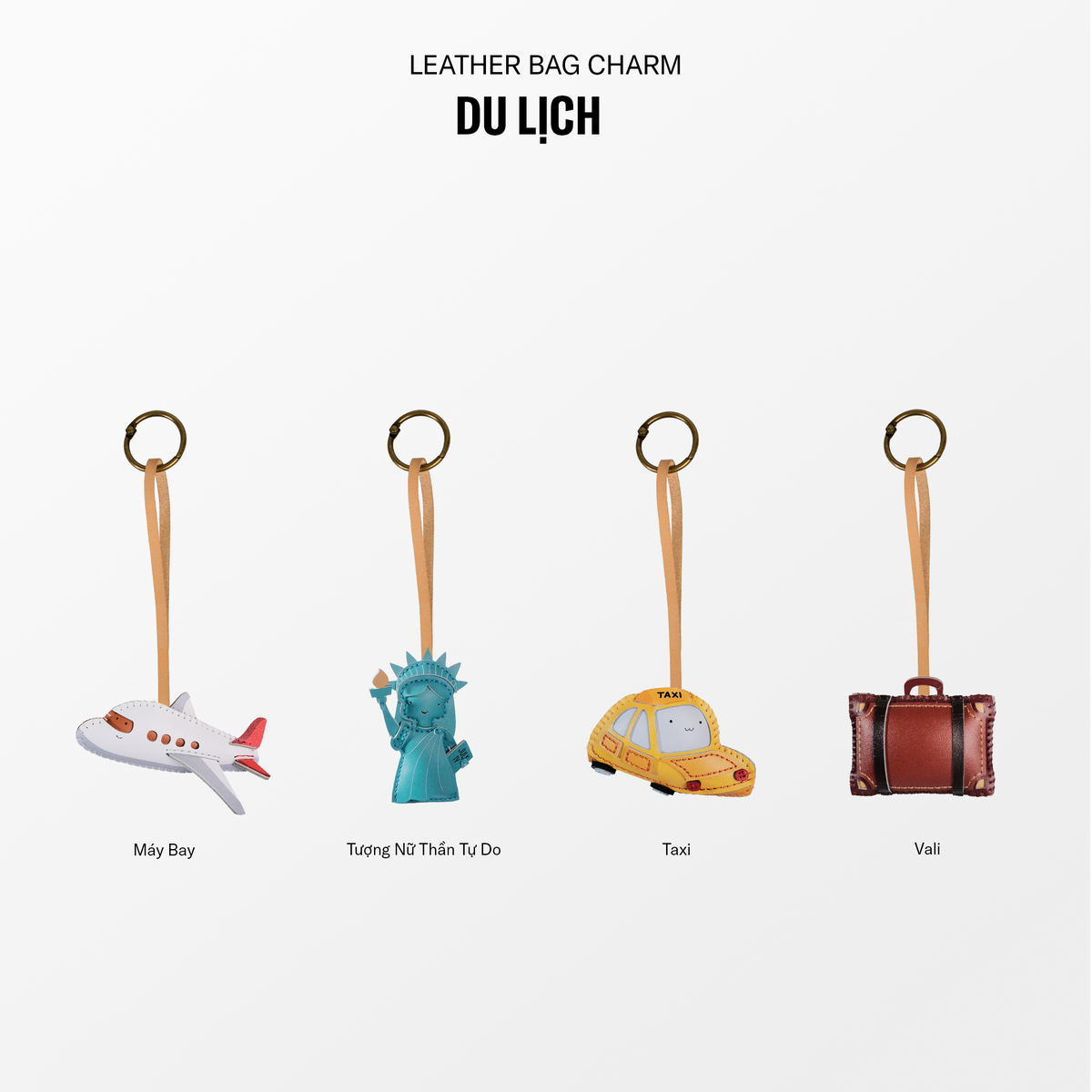 Móc Khóa Da Chủ Đề Du Lịch