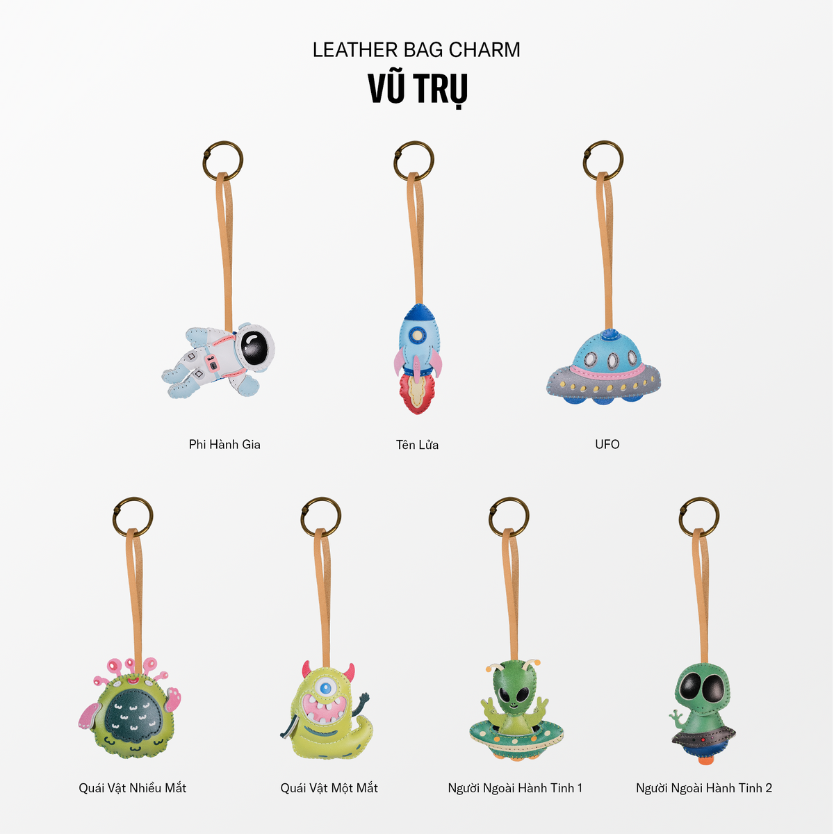 Móc Khóa Da Chủ Đề Vũ Trụ
