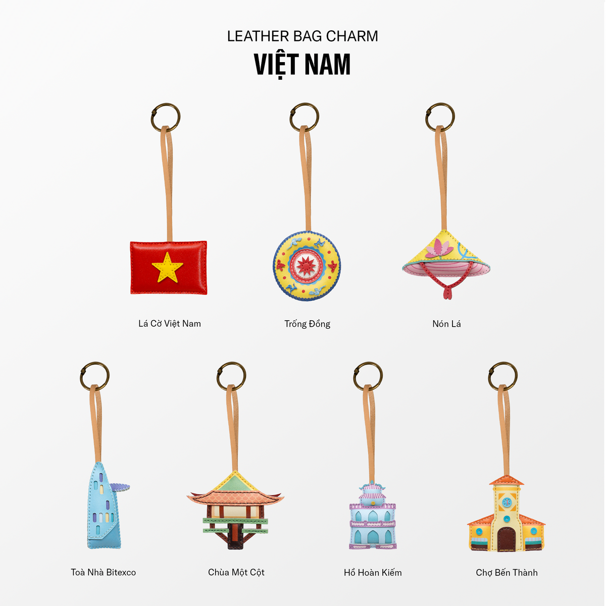 Móc Khóa Da Chủ Đề Việt Nam