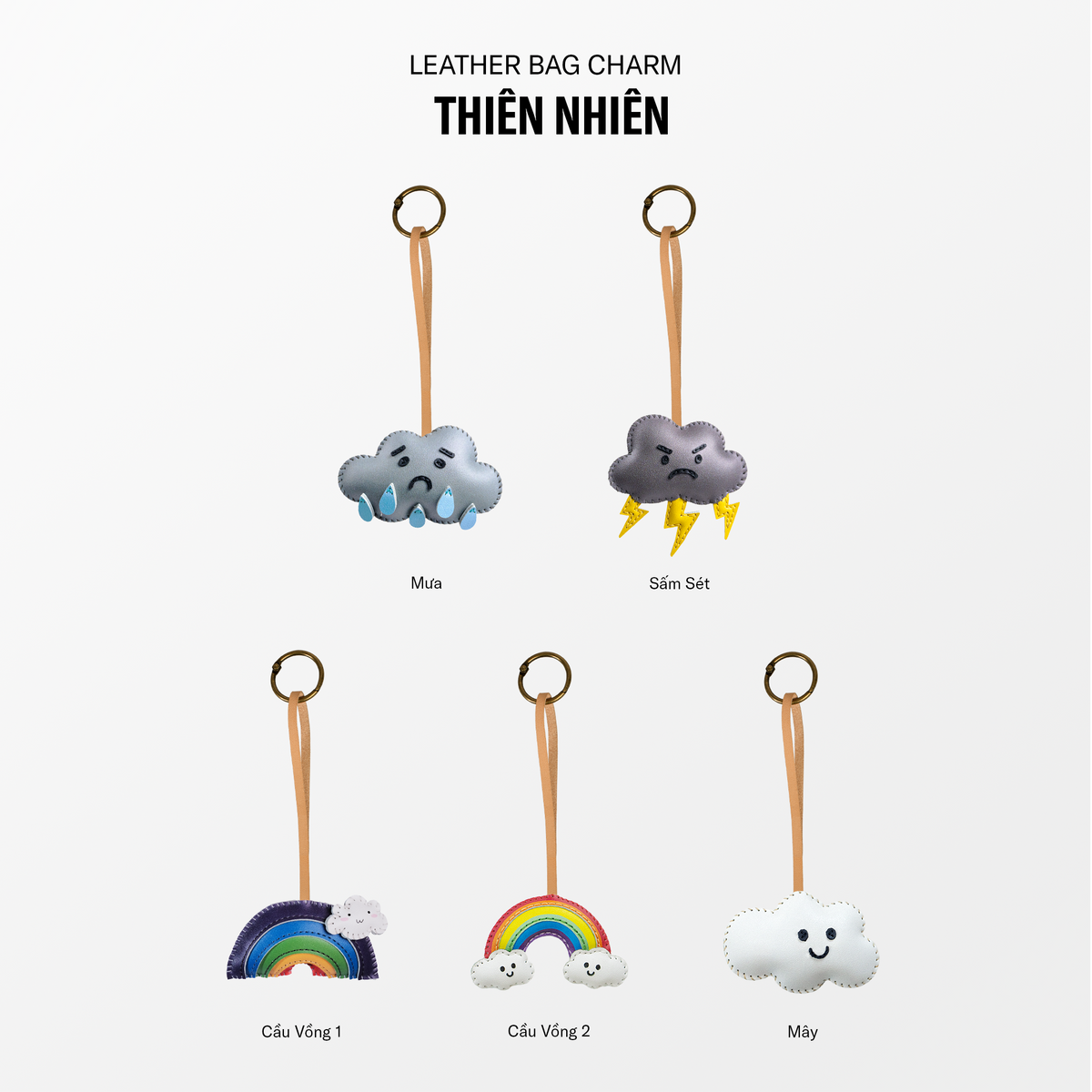 Móc Khóa Da Chủ Đề Thiên Nhiên