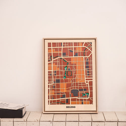 Bản Đồ Tranh Gỗ - Châu Á