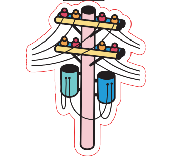 Pin Gỗ - Loa Phường, Cột Điện