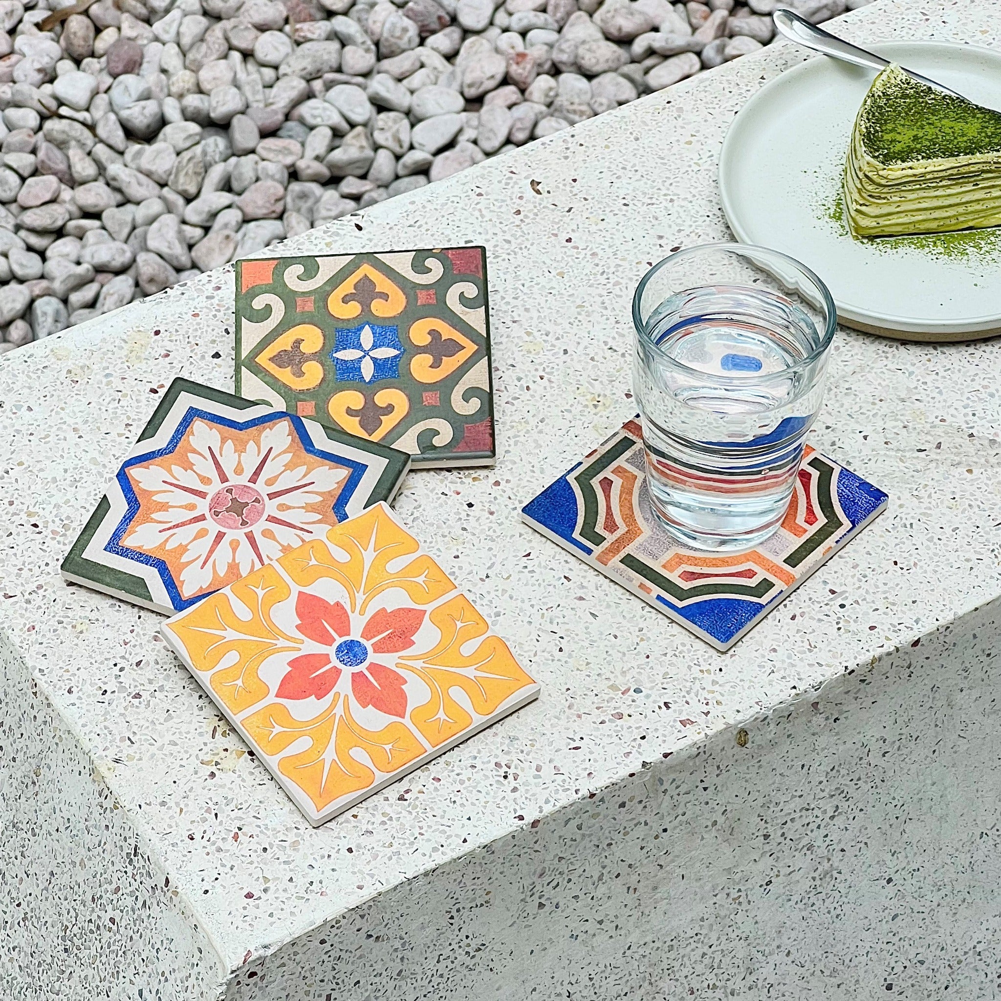 Lót Ly Gốm - Phong Cách Cổ Điển