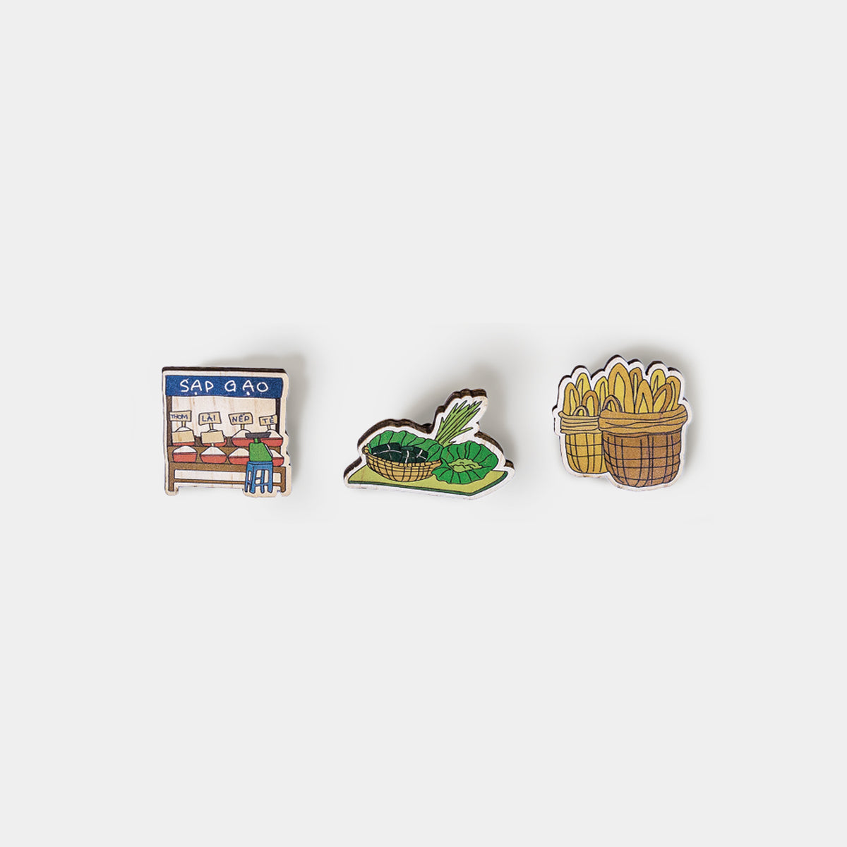 Pin Gỗ - Sạp Gạo, Rau Củ, Rổ Bánh Mì