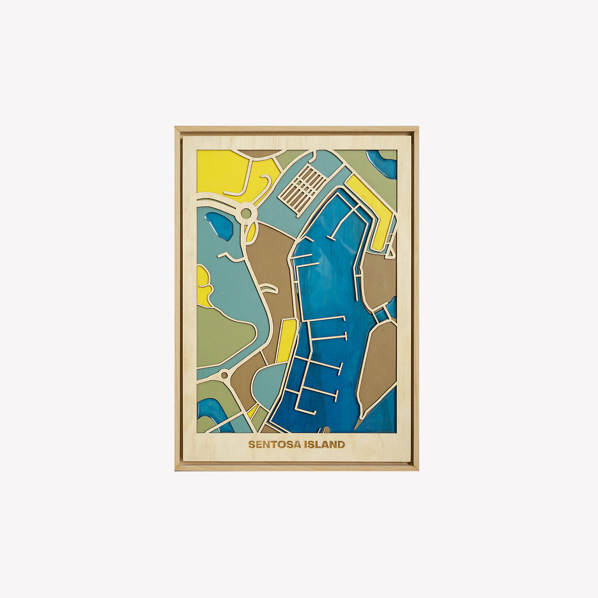 Bản Đồ Tranh Gỗ - Châu Á
