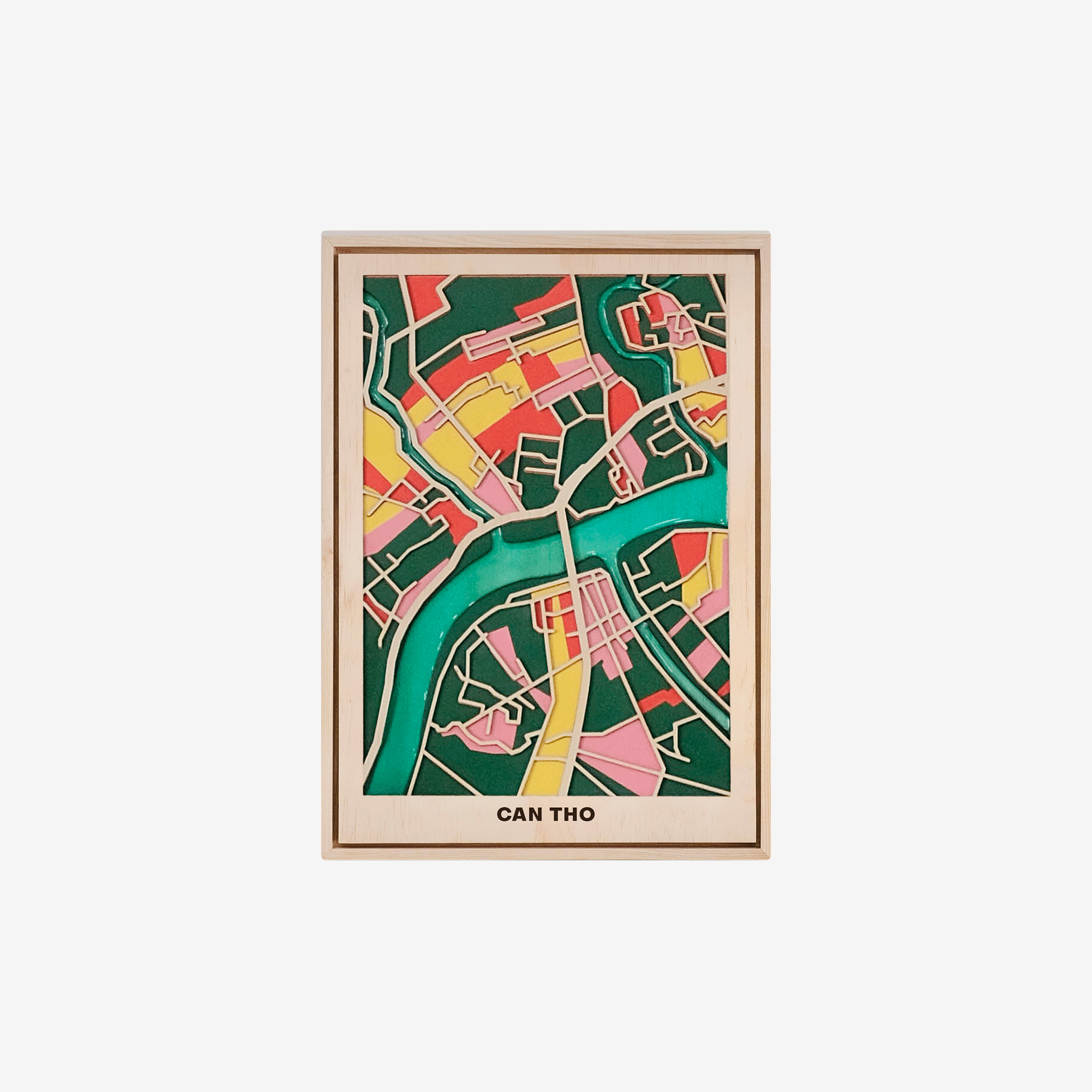 Bản Đồ Tranh Gỗ Việt Nam - Cần Thơ