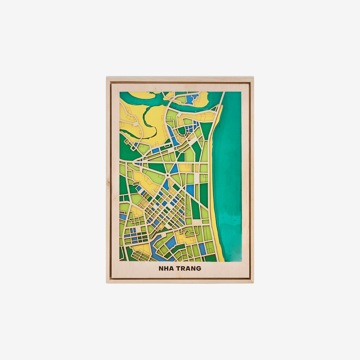Bản Đồ Tranh Gỗ Việt Nam - Nha Trang